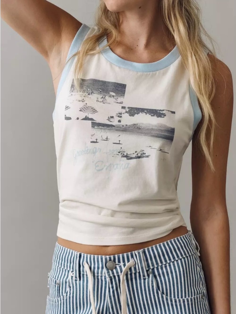 Letluv/Daydreamer - Photograph Graphic Tank - Greetings from España - XS - NWT